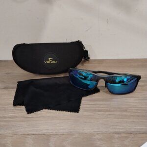 Venom 8710 C2 Sport Sunglasses Polarized Blue Mirror w/ Zip Case